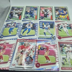 NFC West Football Cards (12) Brock Purdy, Joe Montana, JSN, Matthew Stafford